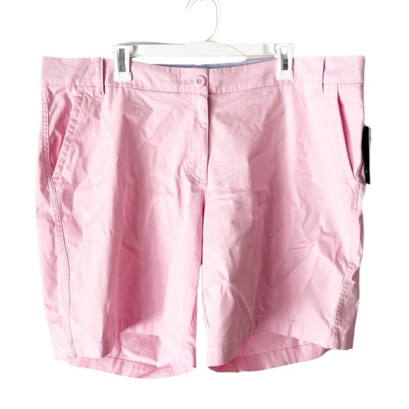 Crown & Ivy Shorts Women's 18W Bubblegum Pink Caroline Classic Fit Stretch Twill - Picture 1 of 7